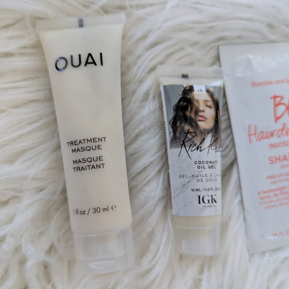 8 Luxury Hair Samples Bundle - 8 samples total, 2 are deluxe mini size